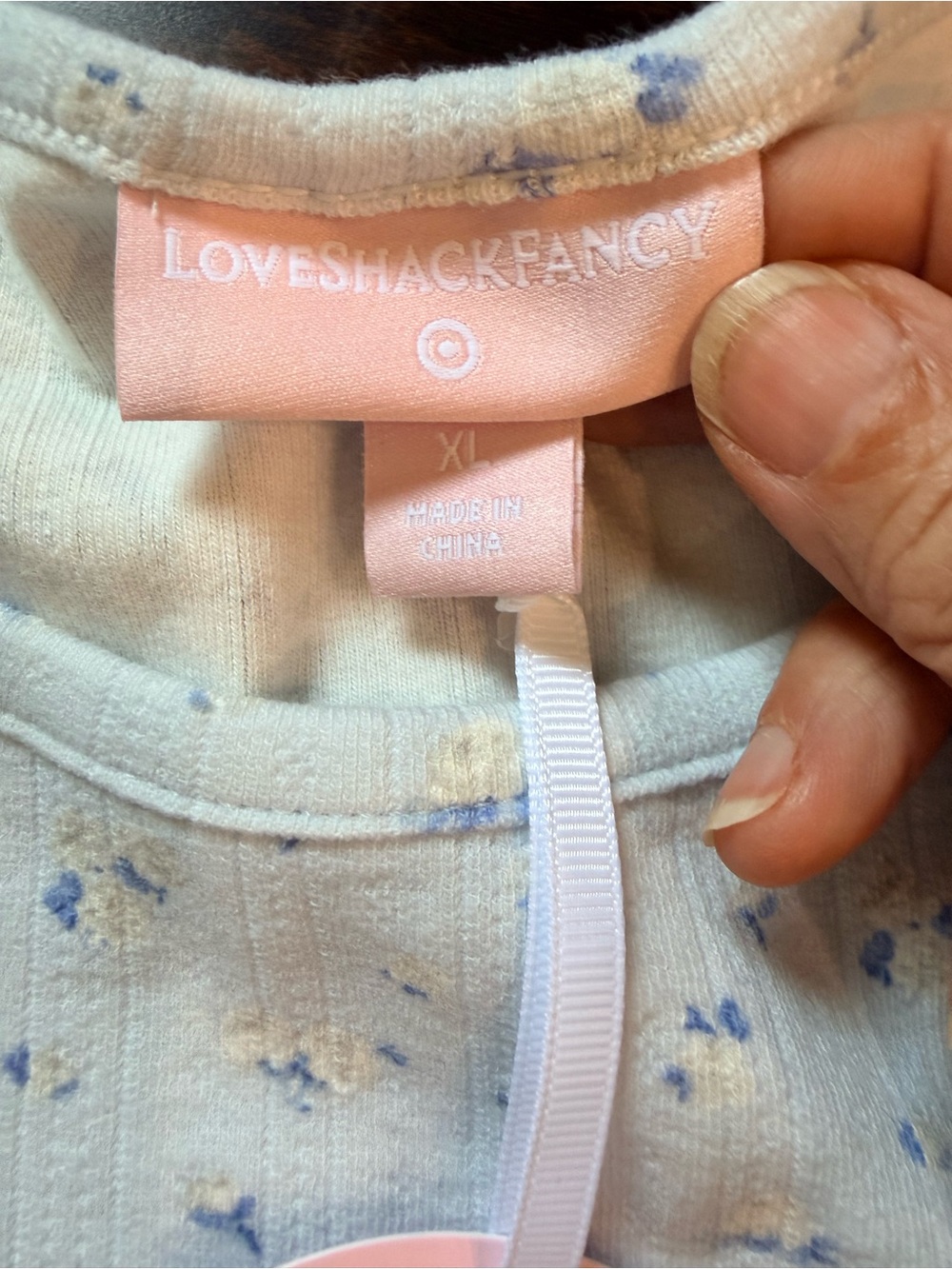 LoveShackFancy by Target Blue Floral Top/Shorts Set for Kids - Picture 4 of 5